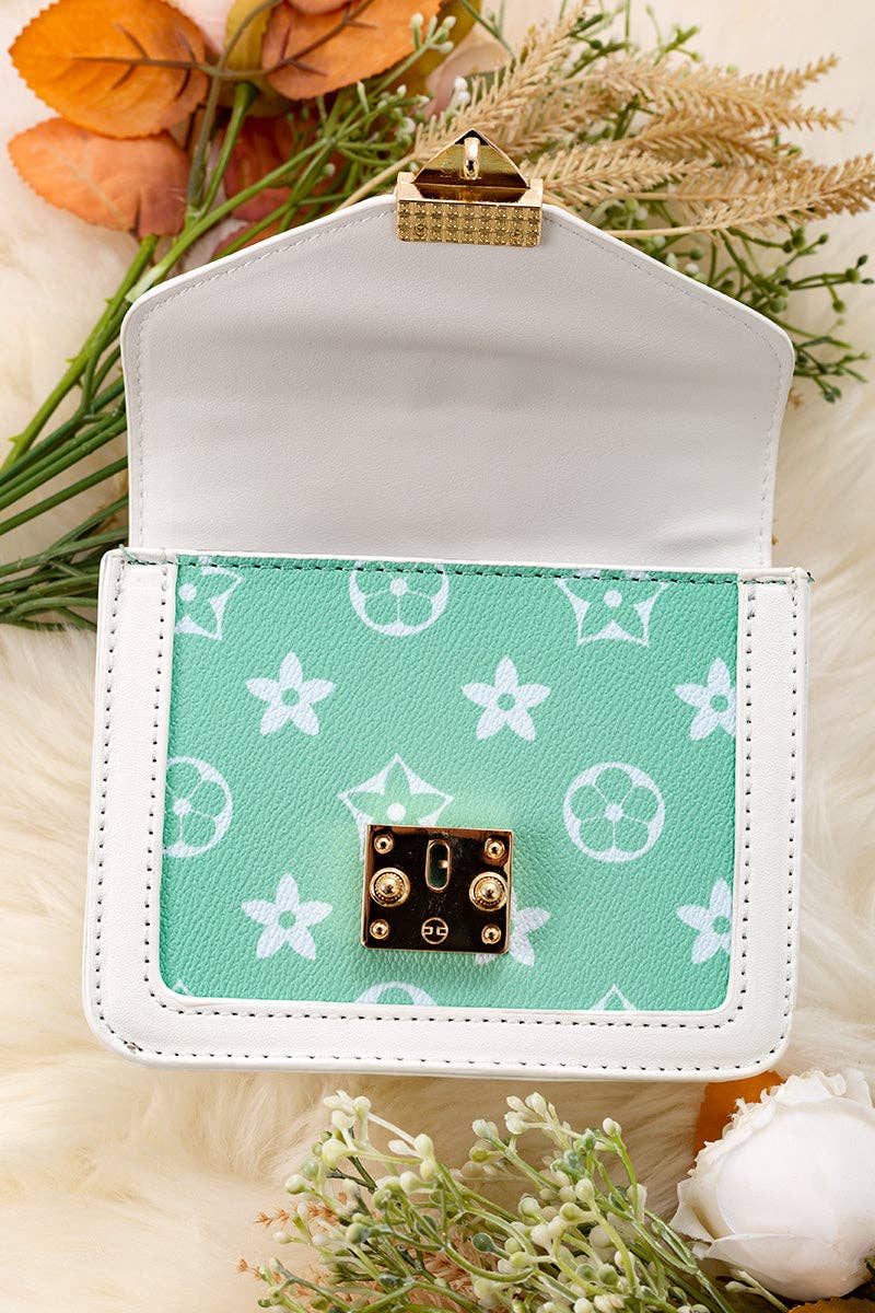 Mint & White Mini Inspired Purse