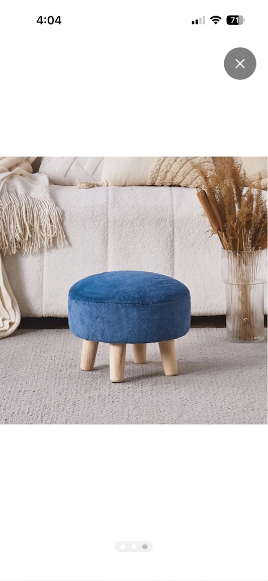 Bright Blue Foot Stool