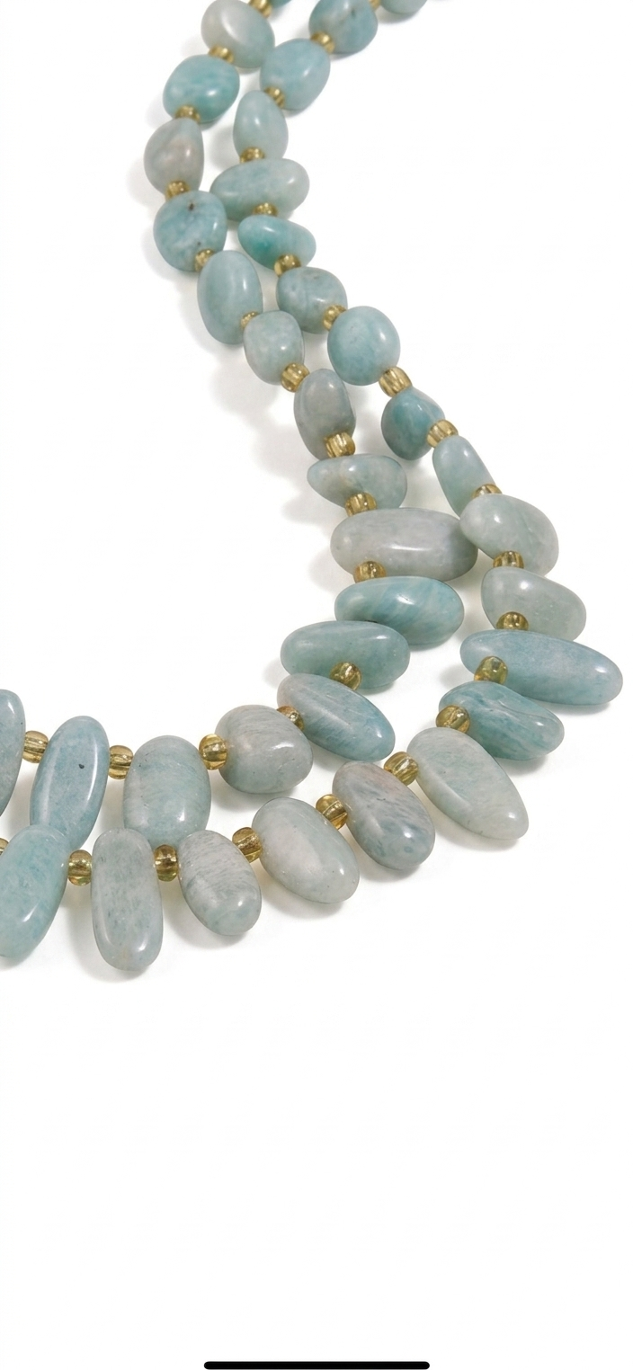 Light Blue, Natural Stone Necklace