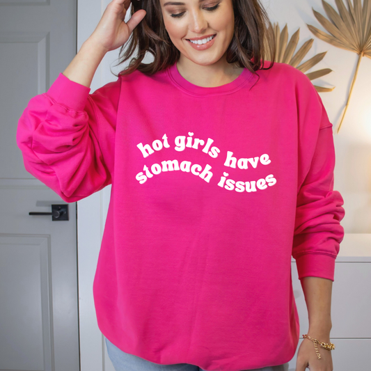 Hot Girls Crewneck - Pink