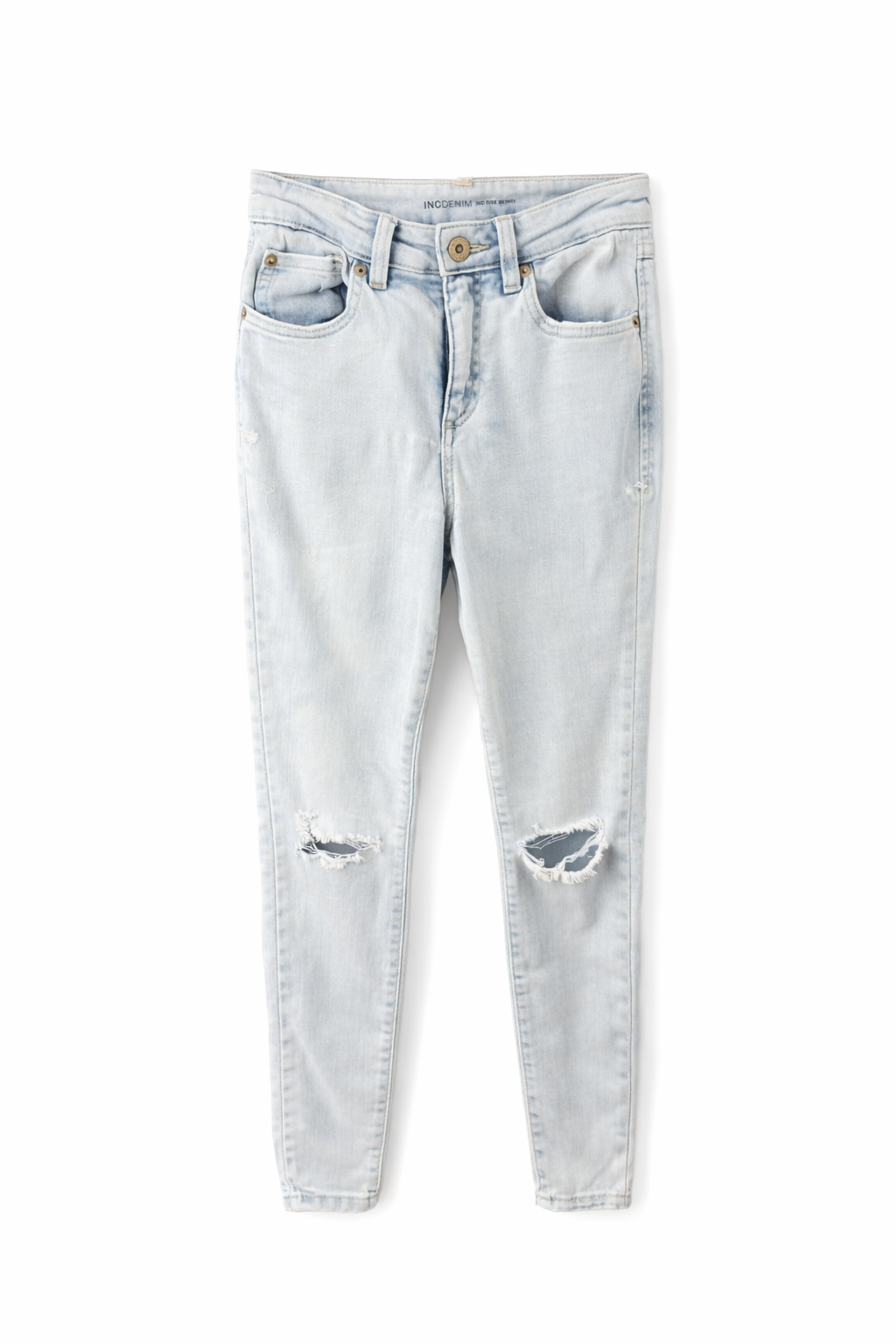 INC International Concepts Women’s 4 Light Blue Mid-Rise Skinny Leg Jeans