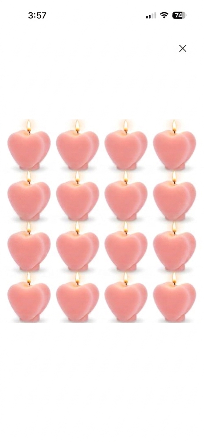 2 Inch Small Heart Burning Candles