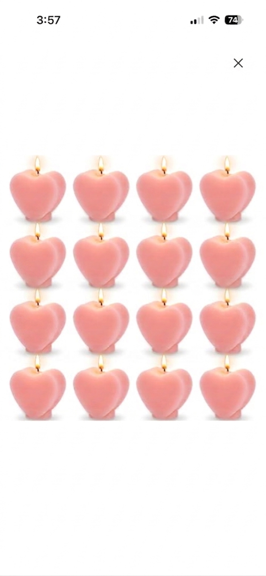 2 Inch Small Heart Burning Candles