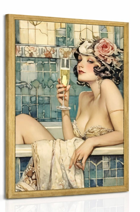 Wood Framed Vintage Wall Art