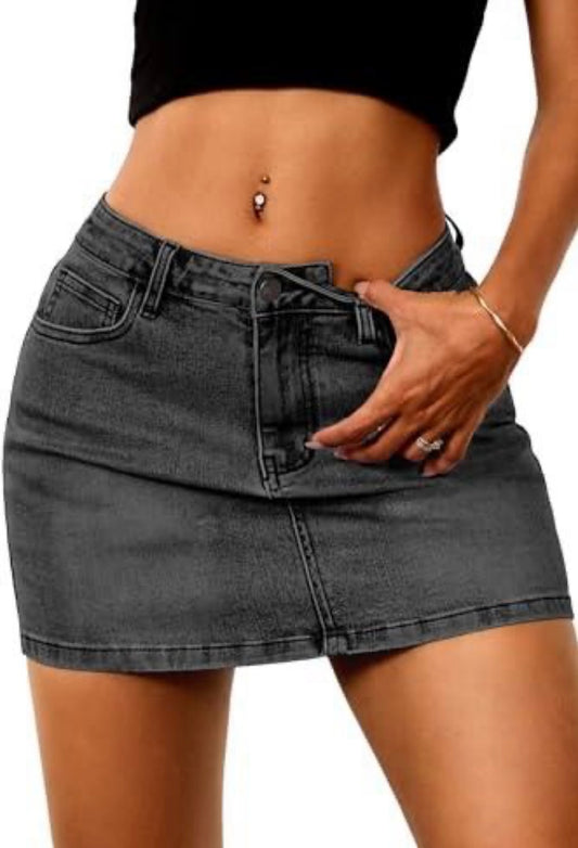 Mini Jean Skirt