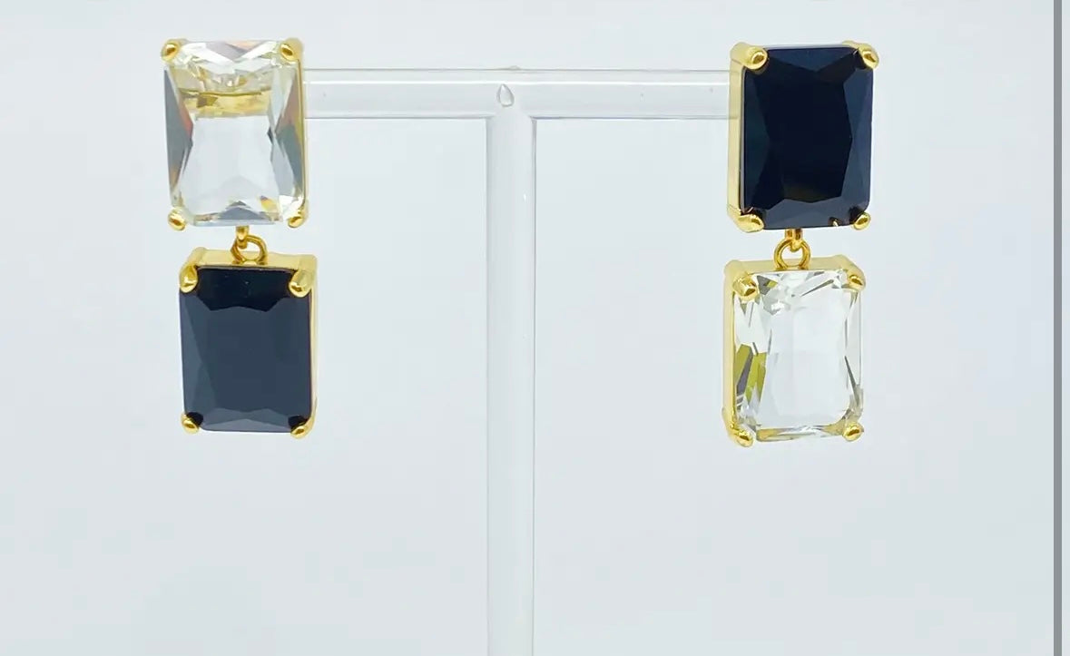 Princess Double Jeweled Earrings