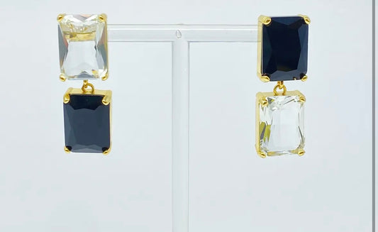Princess Double Jeweled Earrings