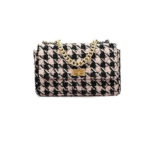 Leather Houndstooth Ladies Shoulder Bag (PU)