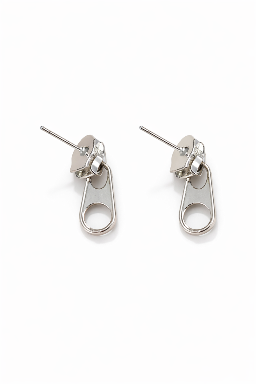 Silver Zipper Earrings