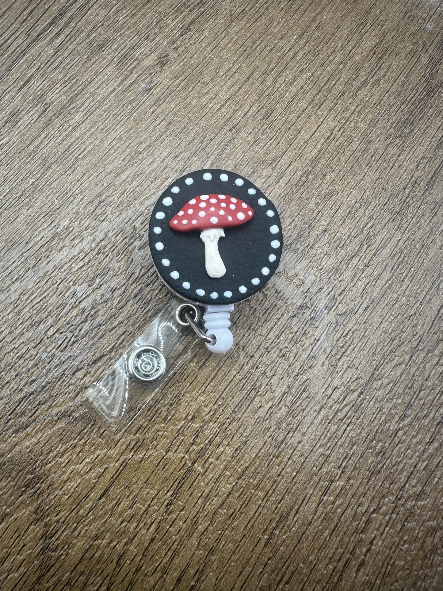 Mushroom ID Badge Reel