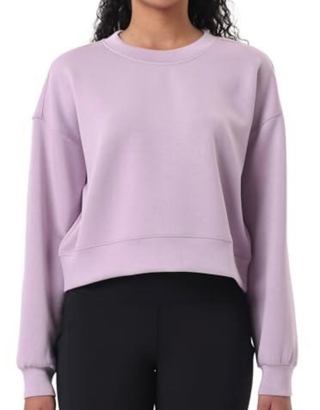 Cropped Crew Neck Sweatshirt