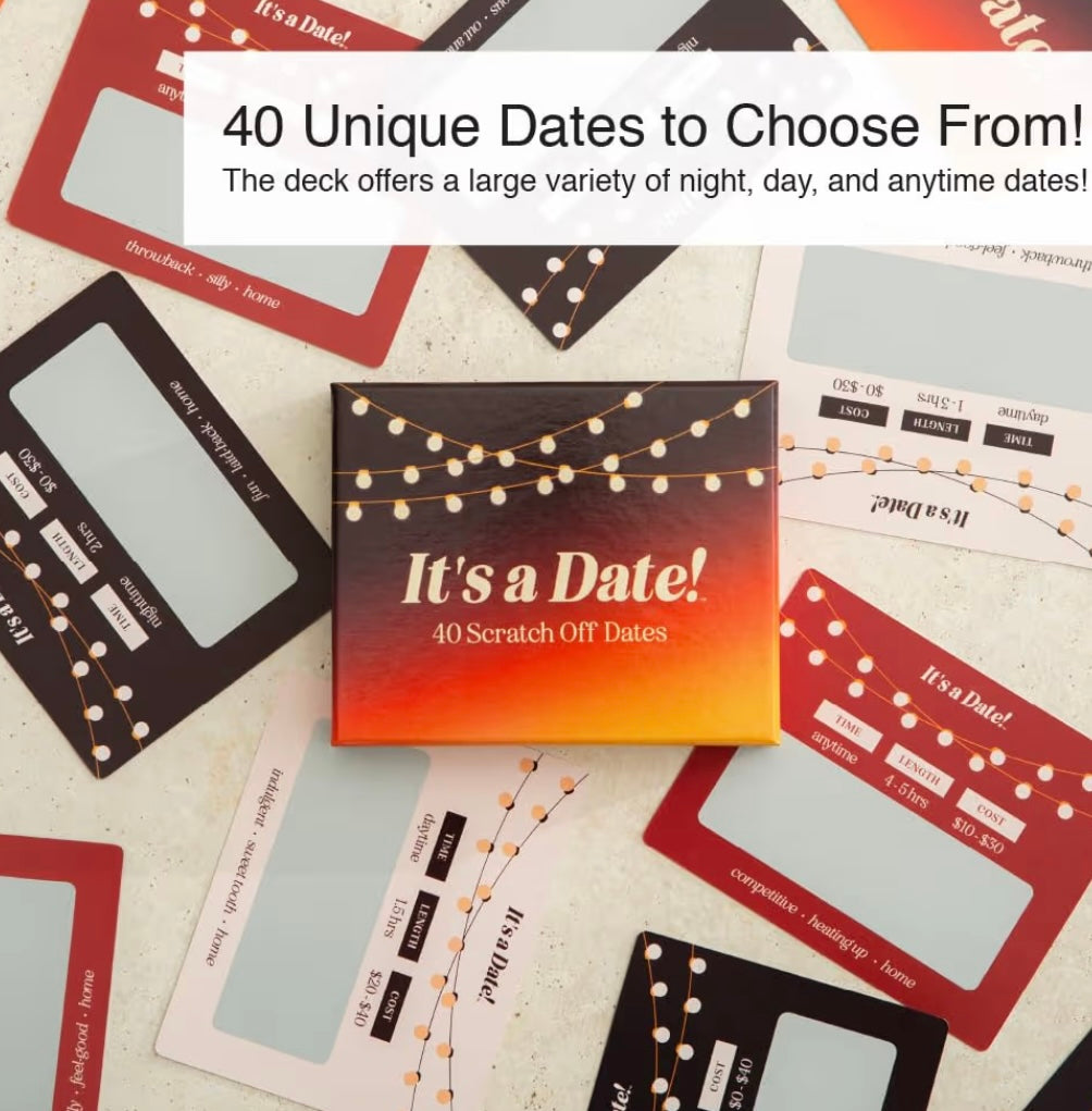 It's a Date!, 40 Fun and Romantic Scratch Off Date Night Ideas for Him or Her