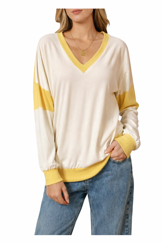 Color Block Oversized Sweatshirt
