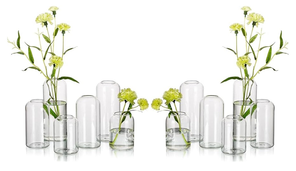 Hewory Blown Modern Small Glass Vases