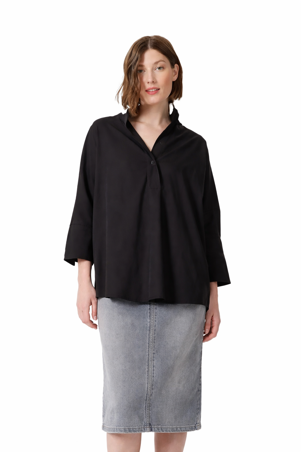 Do by Dee Black Collared Shirt