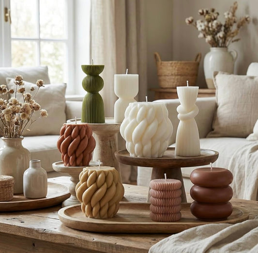 Rustic Farmhouse Pillar Candles