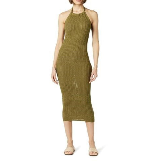 Sleeveless Crochet Midi Dress, Olive