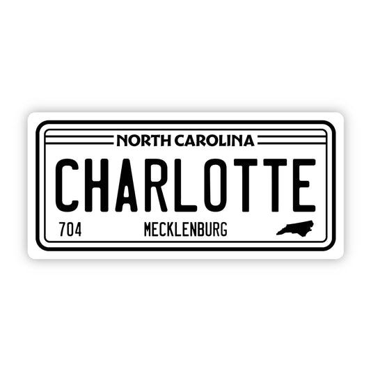 Charlotte North Carolina 704 License Plate Sticker
