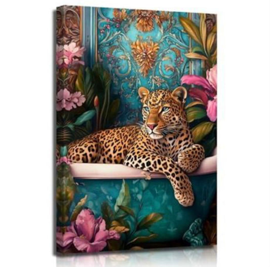 Leopard Bathroom Wall Art
