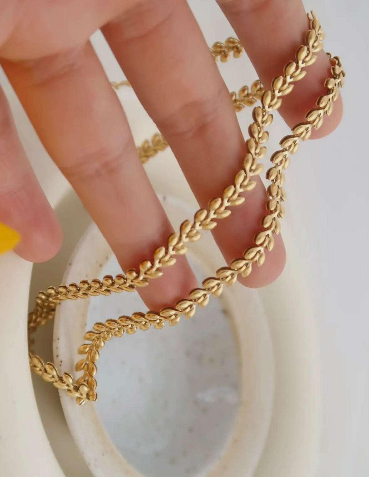 Vern 18K Gold Non-Tarnish Classic
Wheat Chain