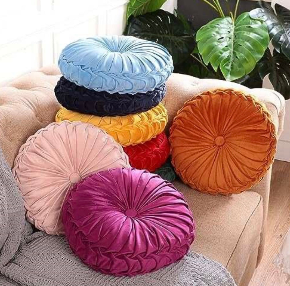 Round Velvet Pillows