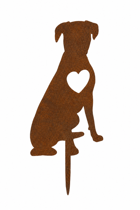 Rusty Lab Garden Stake