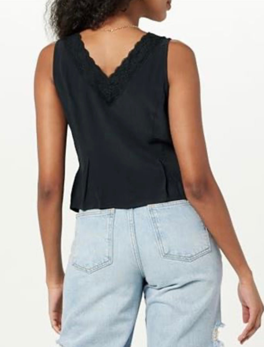 Paloma Lace Trimmed Sleeveless Top