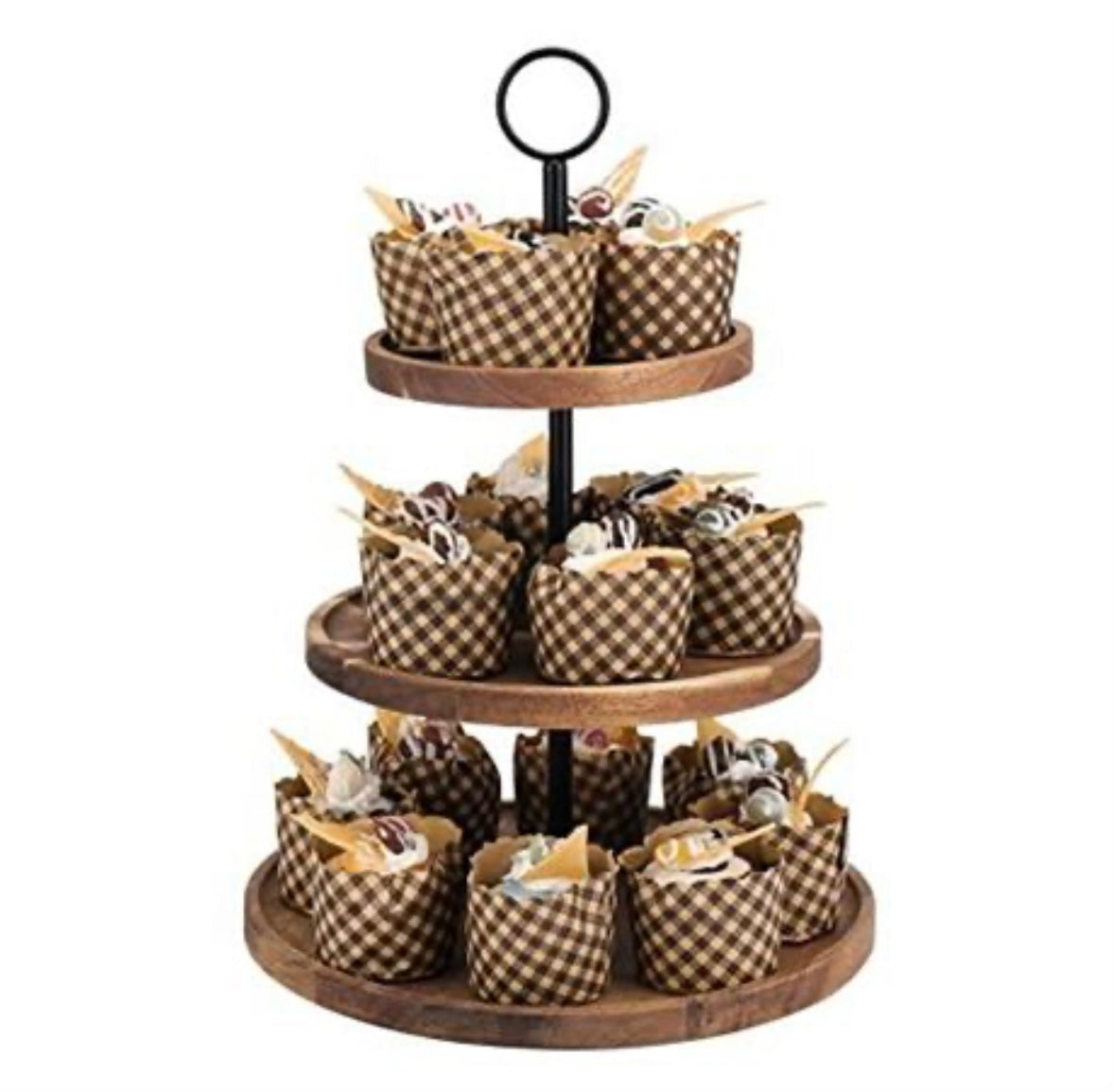 Wood Tiered Serving Tray