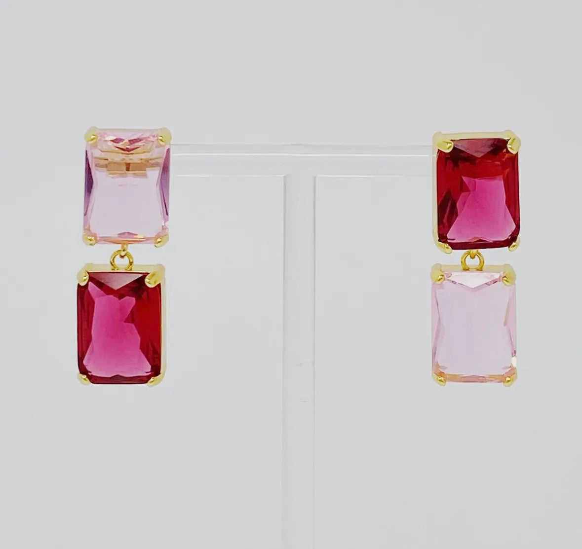 Princess Double Jeweled Earrings