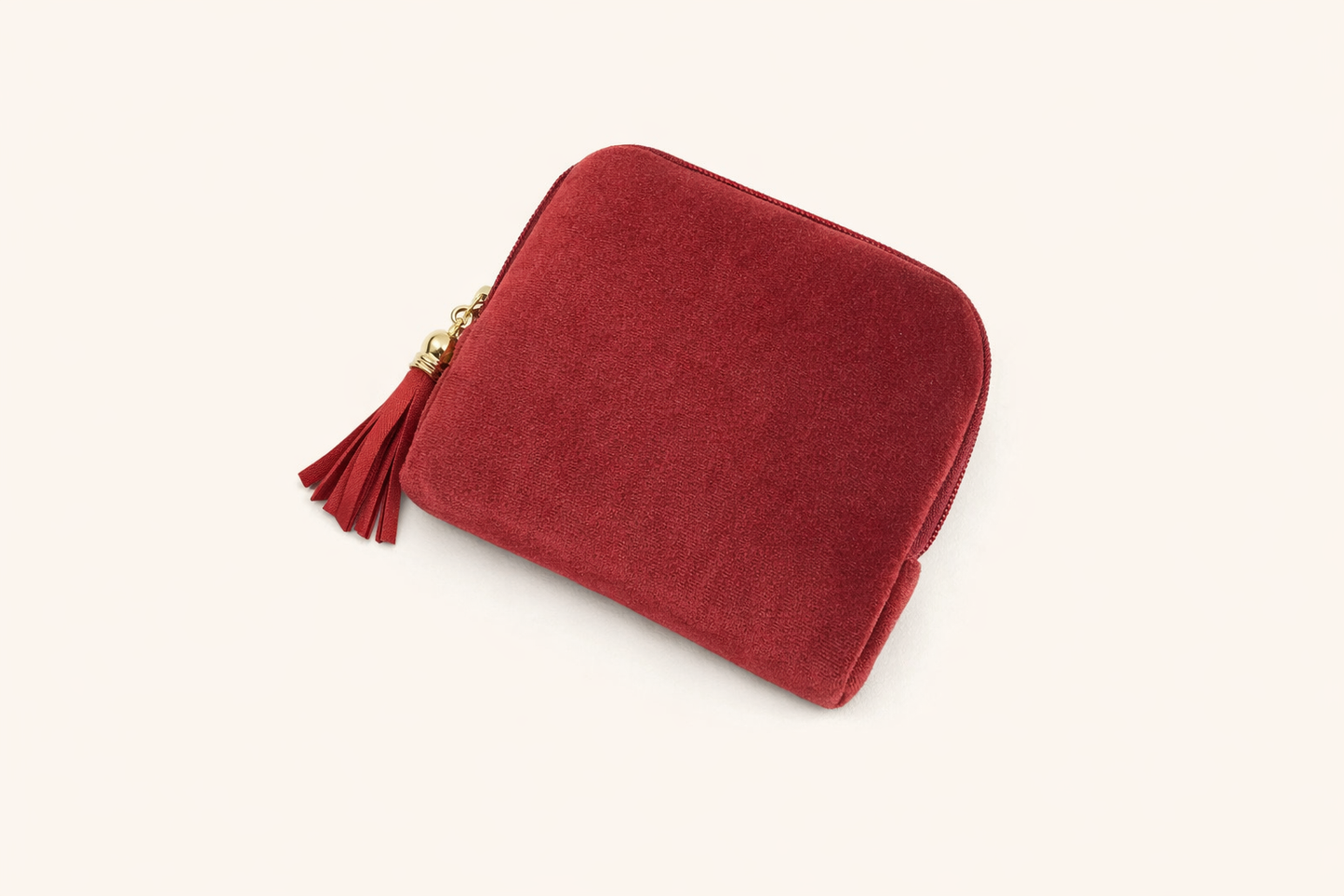 Velvet Jewelry Storage Pouch with Zipper