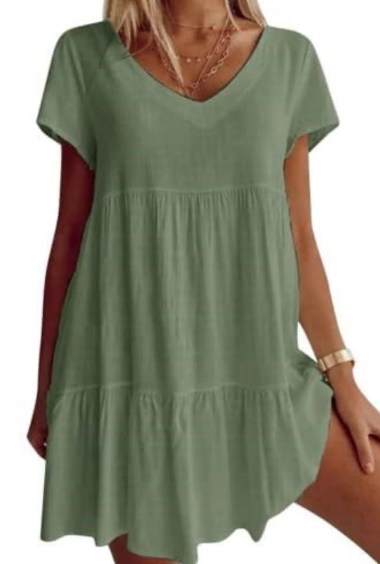 V-Neck Tunic Dress