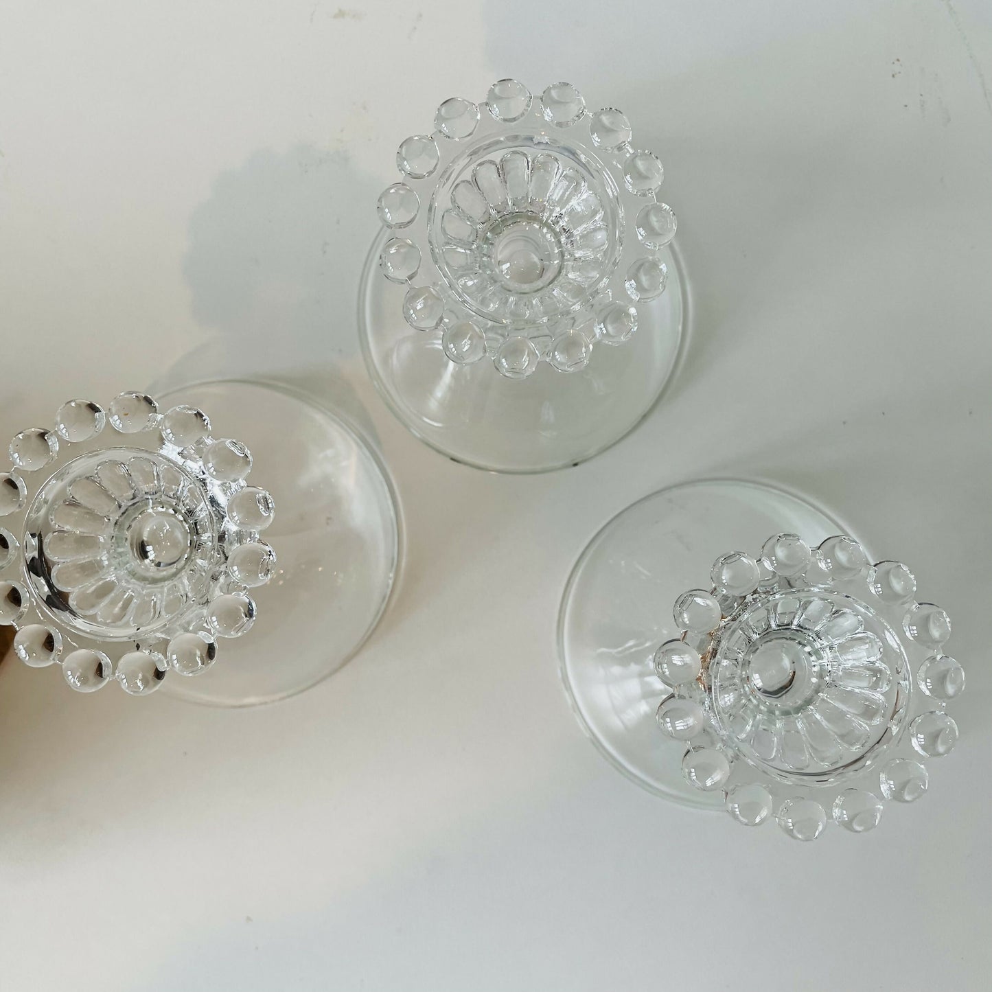 Set of 3 Vintage Sherbet Boopie Glasses