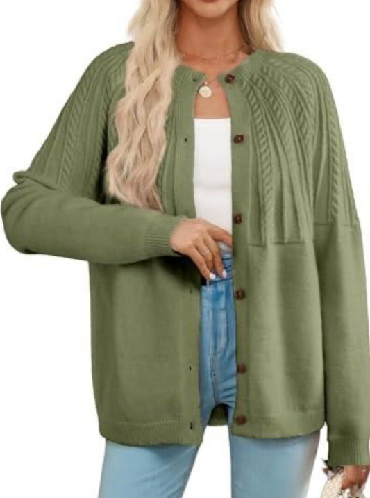 Lightweight Fitted Crochet Knit Cardigan