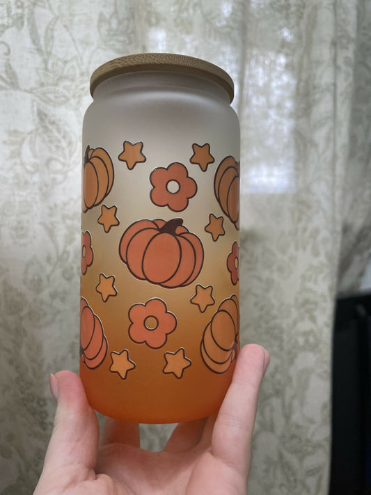 Pumpkin Glass Cup