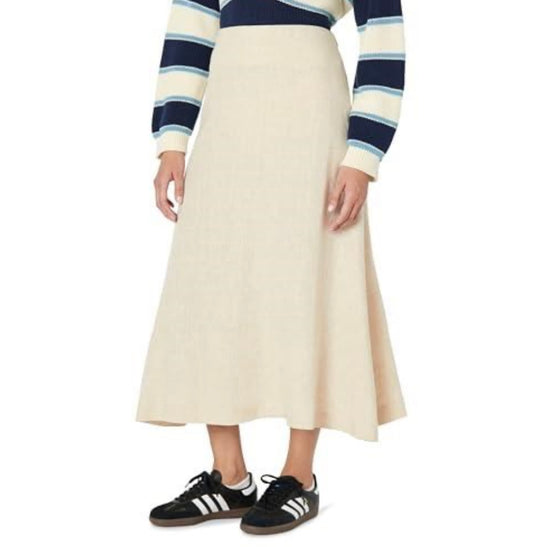 Sicily Linen Midi Skirt, Natural Linen