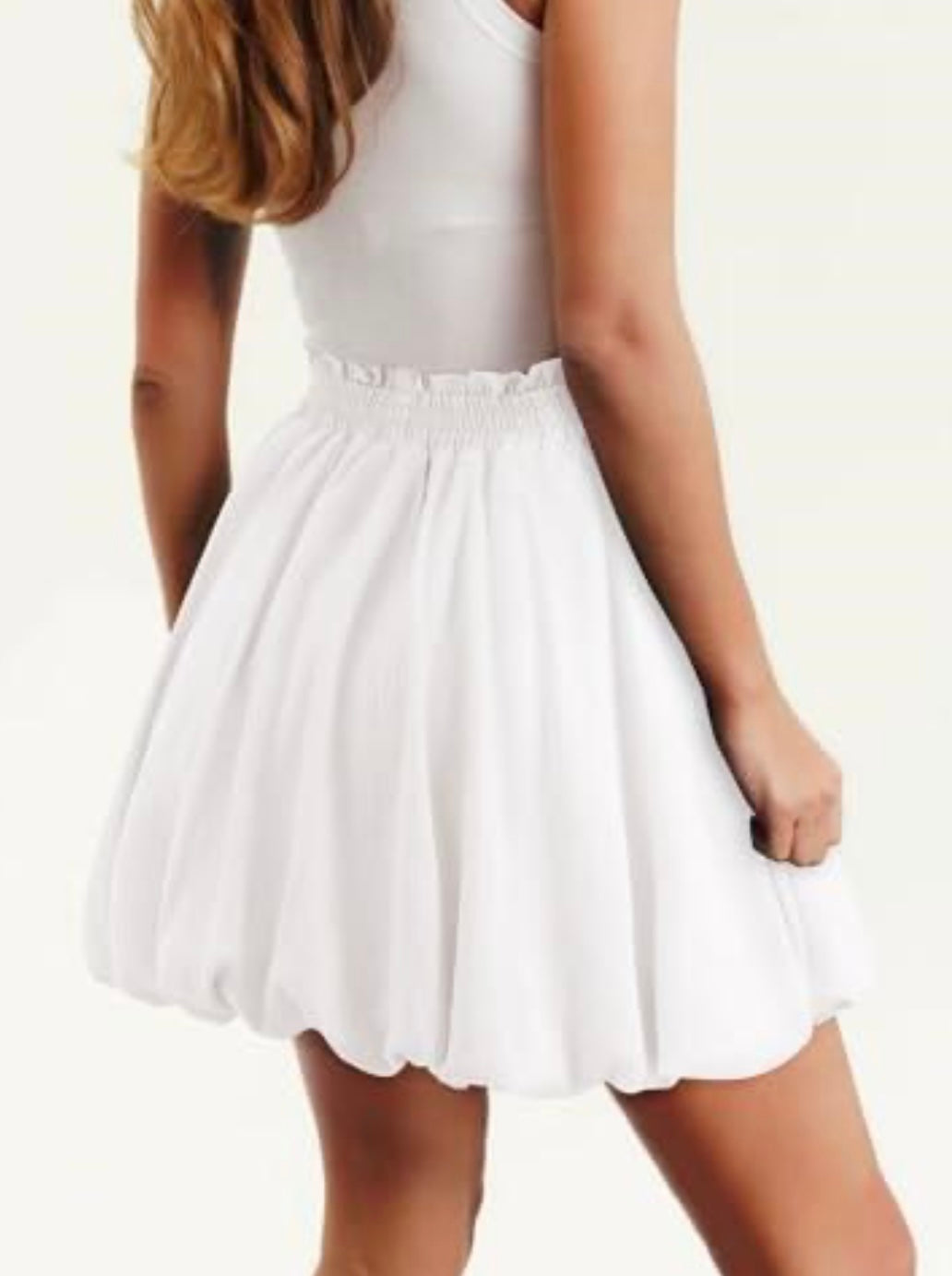 Boho High Waist Ruffle Bubble Skirt