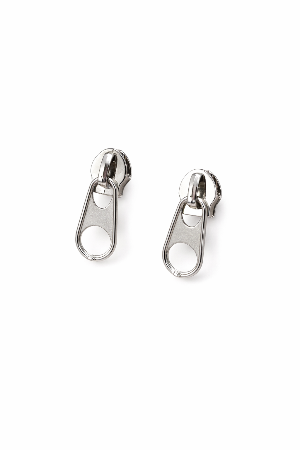 Silver Zipper Earrings