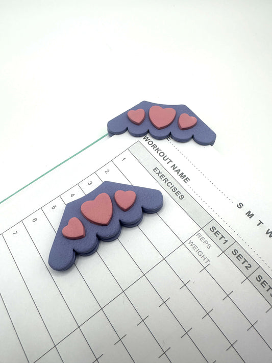 Purple & Pink Heart Corner Bookmark