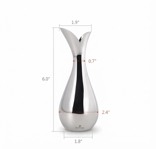 Stainless Steel Mini Vase, 6"