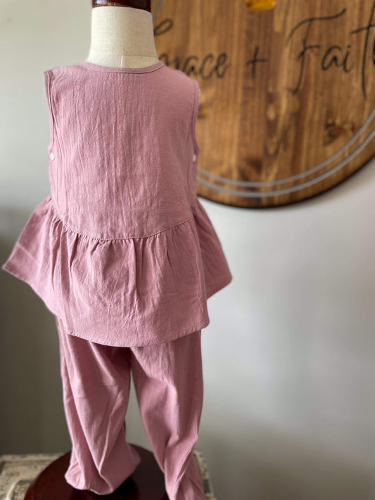 Linen pant set