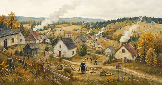 French Country Farmhouse Landscape