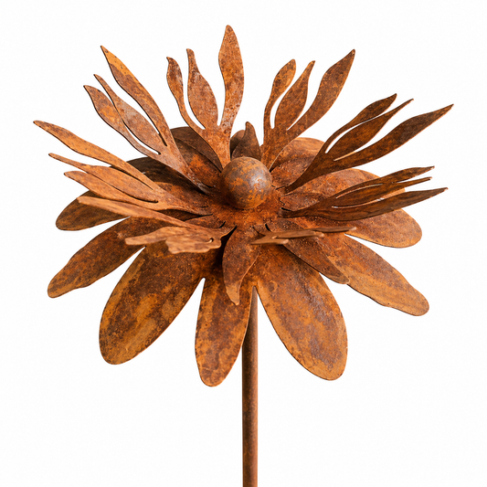 Rustic Daisy Garden Stakes