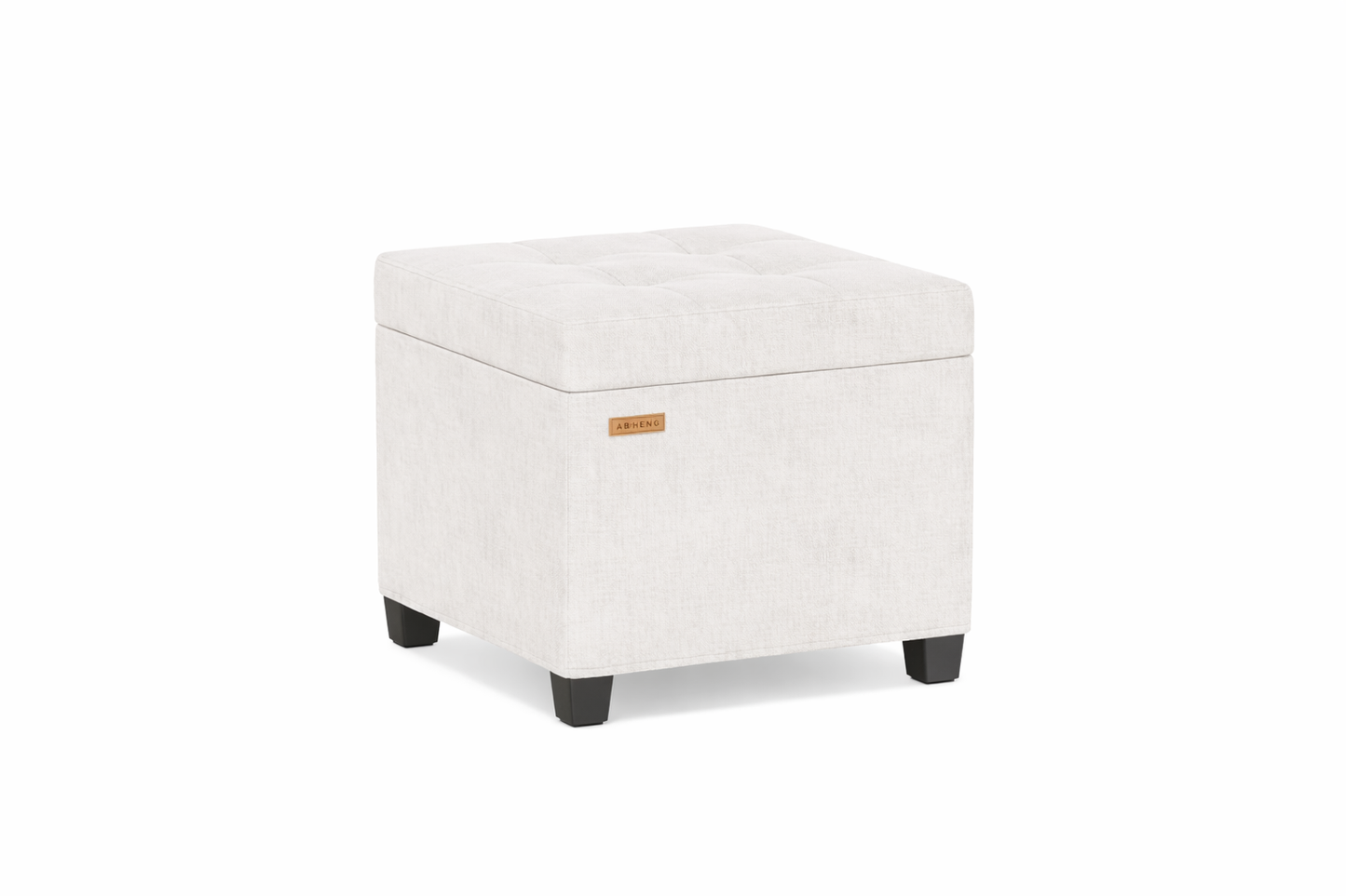 Chenille turfed Cubed Ottoman
