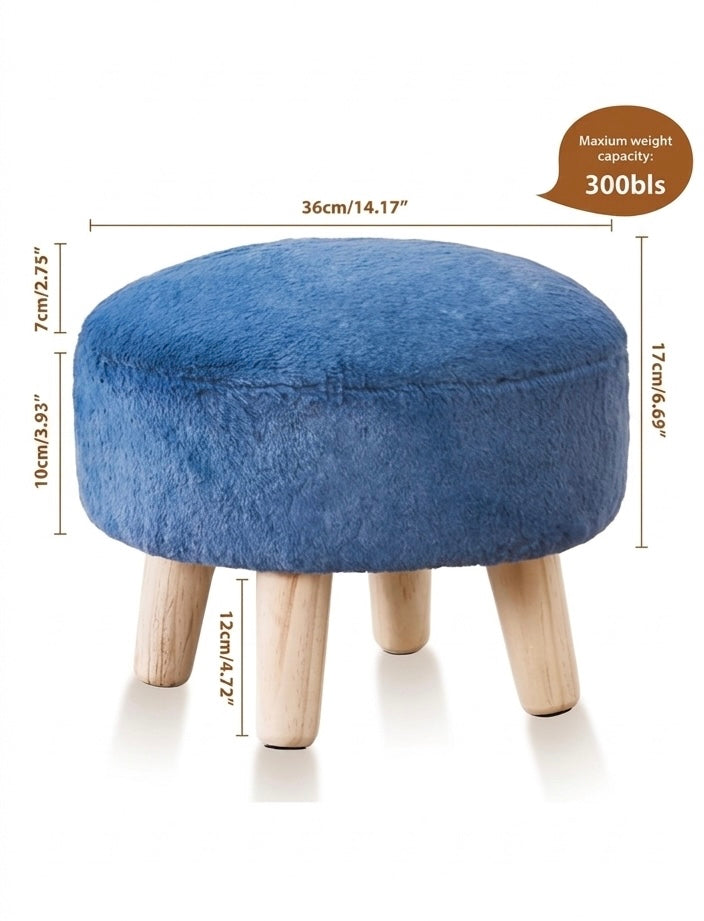 Bright Blue Foot Stool