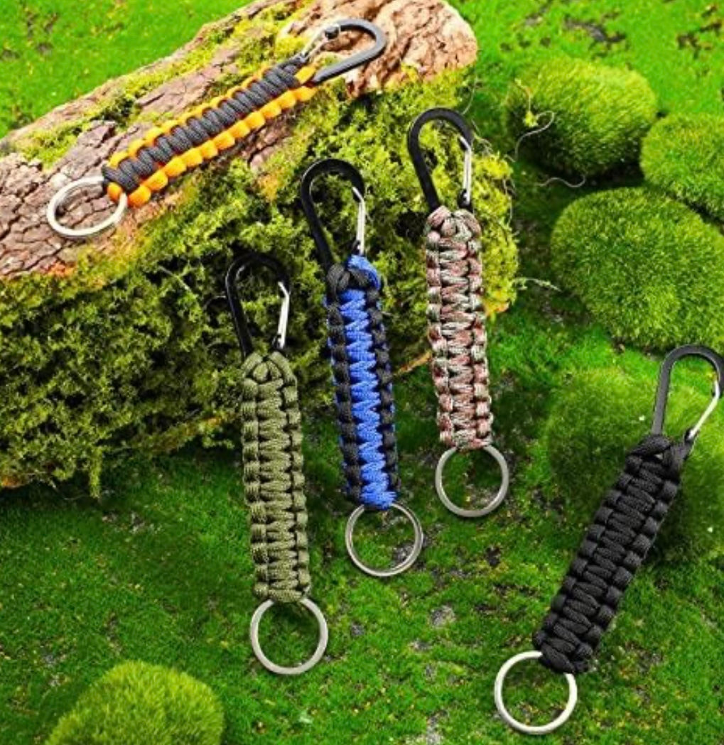 Paracord Keychain Military Braided Keychain Clip