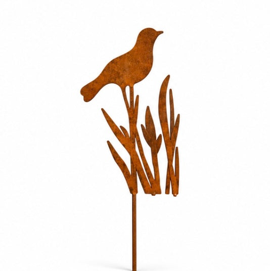 Bird & Lead Rustic Garden Stakes