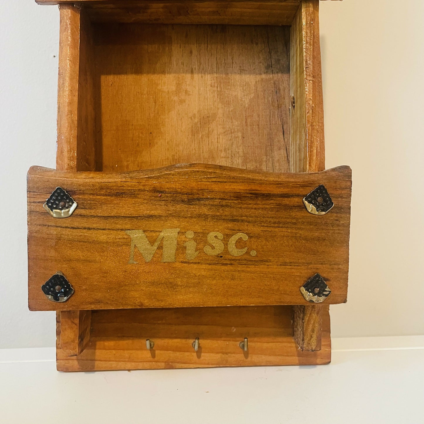 Vintage Wooden Mail Sorter