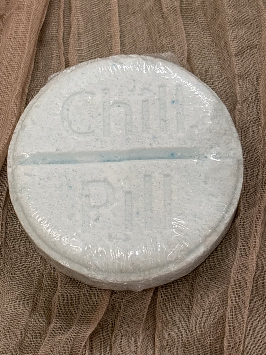 Blue Chill Pill (Peppermint Scented) Bath Bomb
