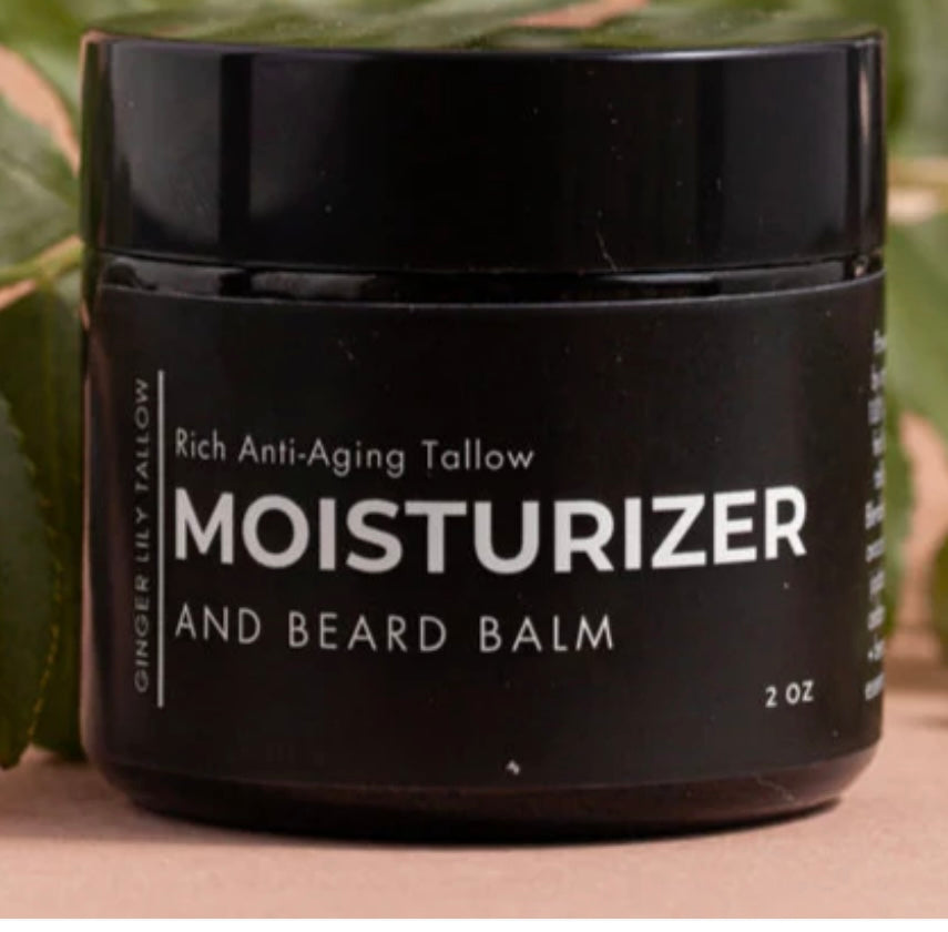 Organic Men's Face & Beard Balm – Nourishing Tallow for Hydration & Softness