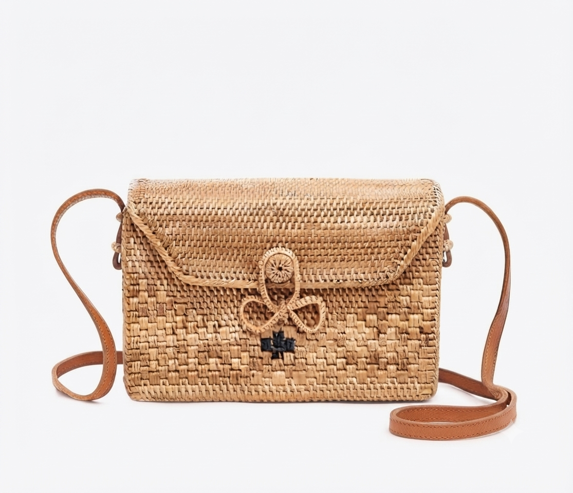 Wicker Woven Purse Handbag